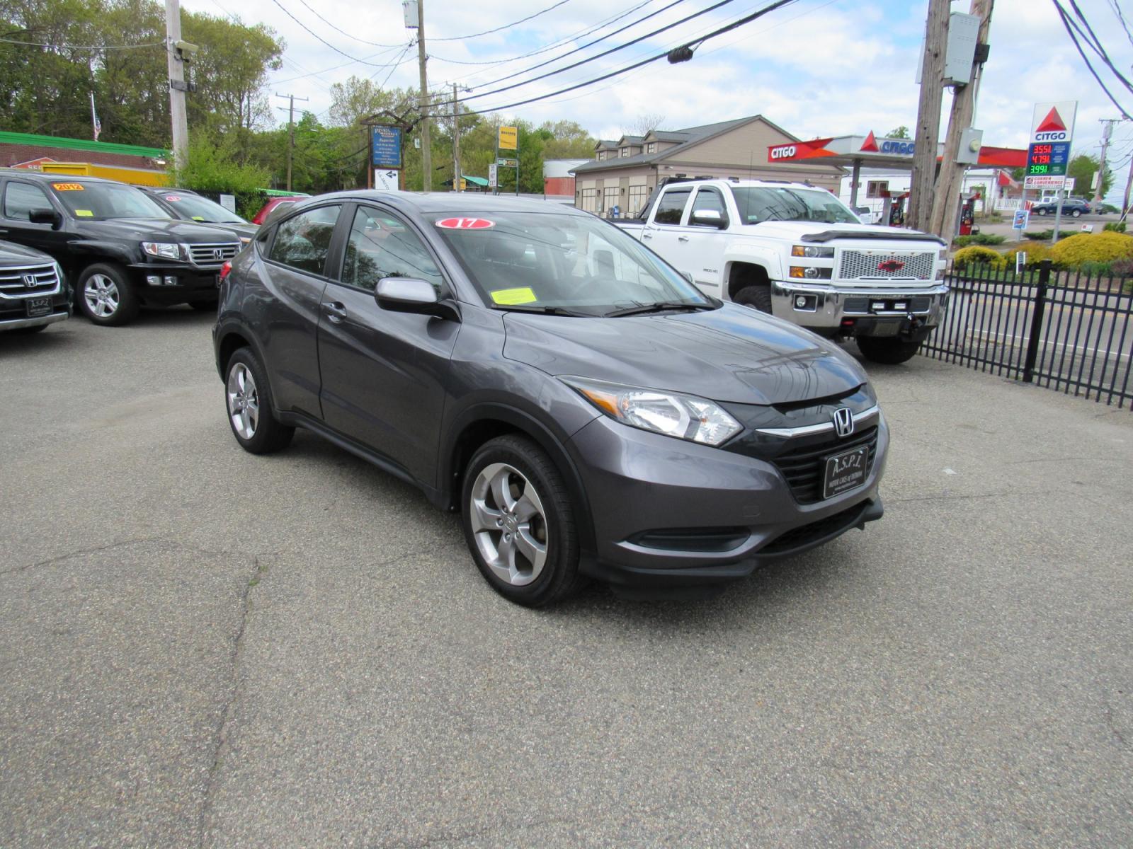 2017 Gray /Black Honda HR-V (3CZRU6H30HG) , Automatic transmission, located at 215 Milton St, Dedham, MA, 02026, (781) 329-5144, 42.241905, -71.157295 - This nice compact SUV is in excellent condition.. Runs like new. All ASPI Motor Cars vehicles are fully serviced before they are delivered to assure the highest quality used vehicles. Comes with a 3/3 warranty included in the price. Call for details. Prices on all vehicles do not include $299.9 - Photo #0